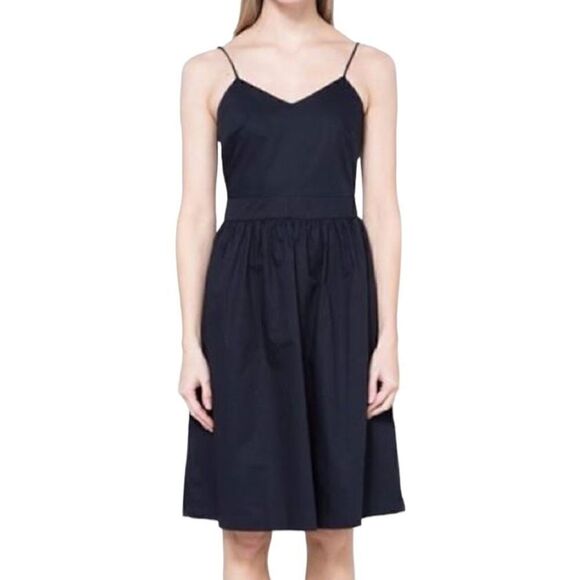Farrow Navy Spaghetti Strap Deep Blue Dress Workwear Date Wedding Guest Small - Picture 1 of 10